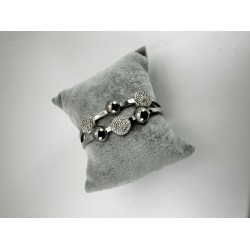 Gümüş Taşlı Yuvarlak Bileklik